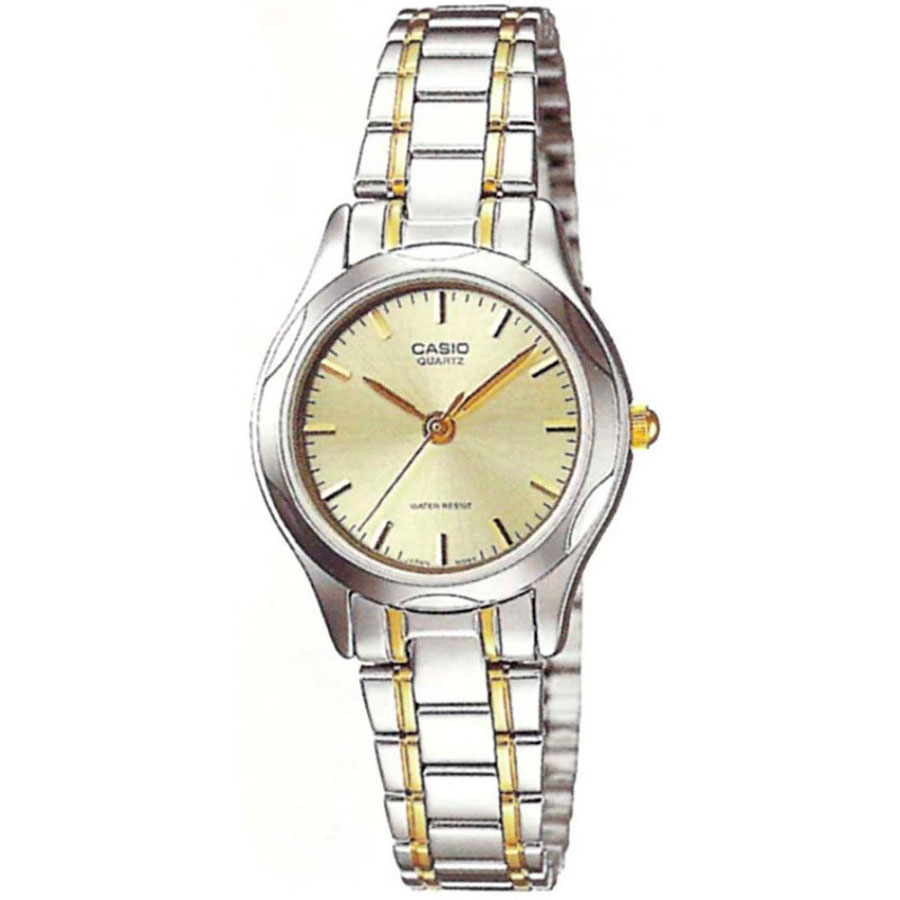 Женские часы Casio Analog LTP-1275SG-9A, механизм кварцевый, циферблат золотистый, браслет нержавеющая сталь — Изображение 1