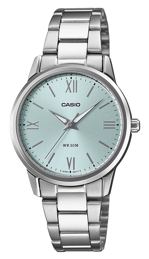 Женские часы Casio Casio Collection LTP-1303DD-2A, механизм кварцевый, циферблат голубой, браслет нержавеющая сталь — Изображение 1