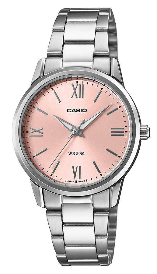 Женские часы Casio Casio Collection LTP-1303DD-4A, механизм кварцевый, циферблат розовый, браслет нержавеющая сталь — Изображение 1