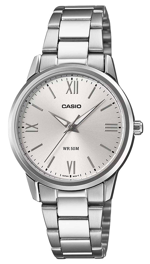 Женские часы Casio Casio Collection LTP-1303DD-7A, механизм кварцевый, циферблат серебристый, браслет нержавеющая сталь — Изображение 1
