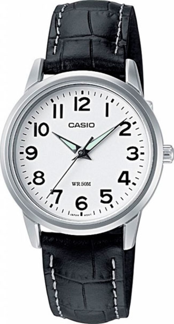 Женские часы Casio Standart Analogue LTP-1303L-7B, механизм кварцевый, циферблат , браслет кожа — Изображение 1