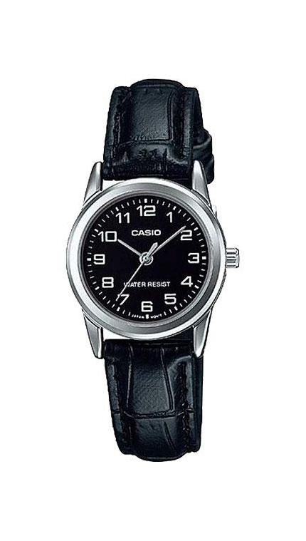 Женские часы Casio Casio Collection LTP-V001L-1B, механизм кварцевый, циферблат , браслет кожа — Изображение 1