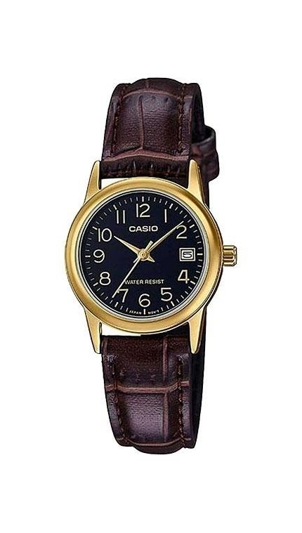 Женские часы Casio Casio Collection LTP-V002GL-1B, механизм кварцевый, циферблат , браслет кожа — Изображение 1