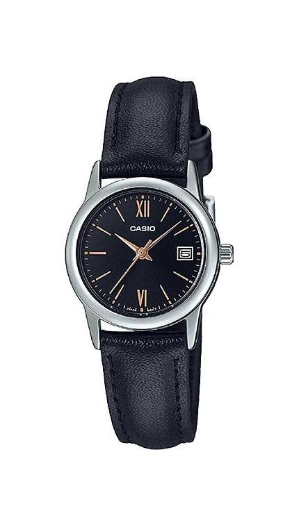 Женские часы Casio Casio Collection LTP-V002L-1B3, механизм кварцевый, циферблат , браслет кожа — Изображение 1