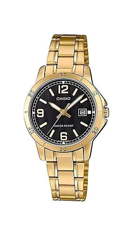 Женские часы Casio Casio Collection LTP-V004G-1B, механизм кварцевый, циферблат , браслет браслет сталь + pvd — Изображение 1