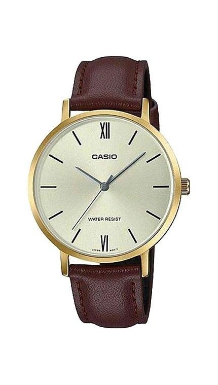 Женские часы Casio Casio Collection LTP-VT01GL-9B, механизм кварцевый, циферблат , браслет кожа — Изображение 1