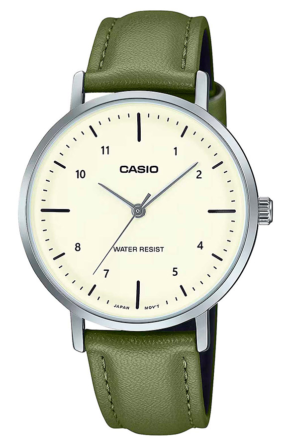 Женские часы Casio Casio Collection LTP-VT03L-3B, механизм кварцевый, циферблат белый, браслет кожа — Изображение 1