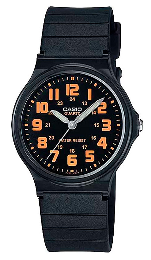 Мужские часы Casio Casio Collection MQ-71-4B, механизм кварцевый, циферблат черный, браслет пластик — Изображение 1