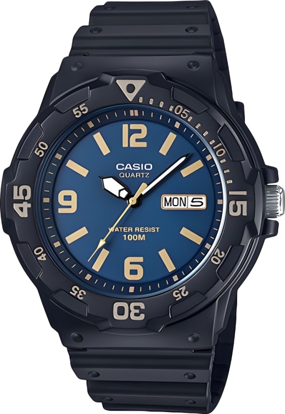 Мужские часы Casio Casio Collection MRW-200H-2B3, механизм кварцевый, циферблат синий, браслет пластиковый — Изображение 1