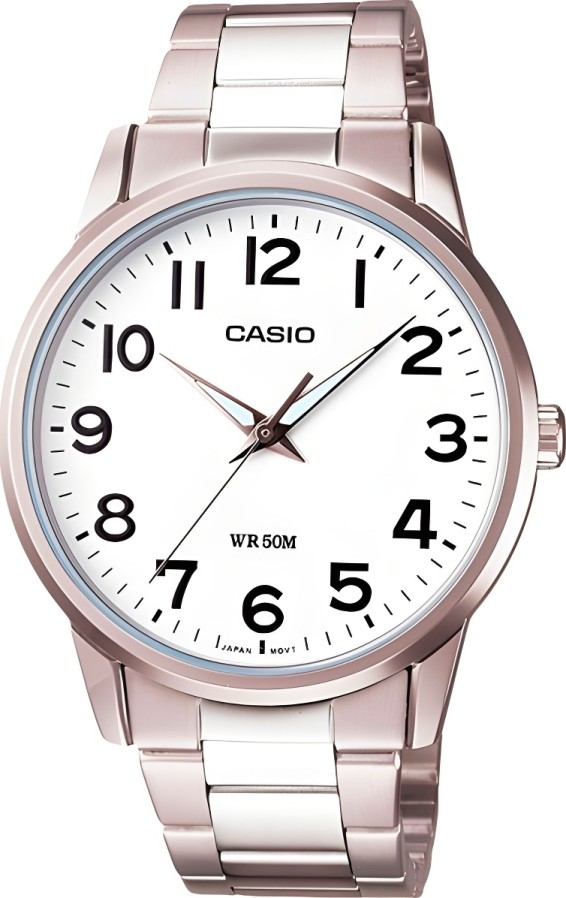 Женские часы Casio Casio Collection MTP-1303D-7B, механизм кварцевый, циферблат белый, браслет нержавеющая сталь — Изображение 1