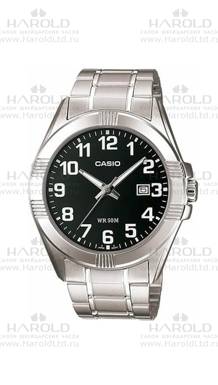 Мужские часы Casio Standart Analogue MTP-1308D-1B, механизм кварцевый, циферблат , браслет сталь — Изображение 1