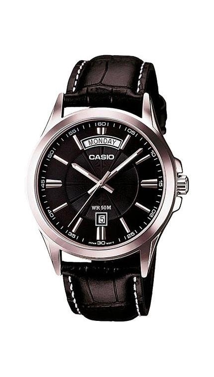 Мужские часы Casio Casio Collection MTP-1381L-1A, механизм кварцевый, циферблат , браслет кожа — Изображение 1