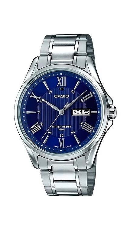 Мужские часы Casio Casio Collection MTP-1384D-2A, механизм кварцевый, циферблат , браслет стальной браслет — Изображение 1