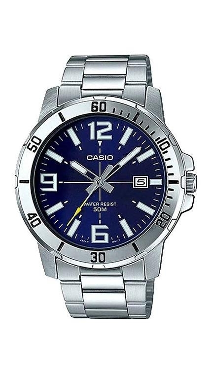 Мужские часы Casio Casio Collection MTP-VD01D-2B, механизм кварцевый, циферблат , браслет сталь — Изображение 1
