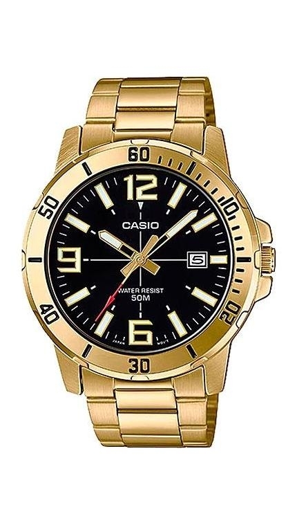 Мужские часы Casio Casio Collection MTP-VD01G-1B, механизм кварцевый, циферблат , браслет сталь + pvd — Изображение 1