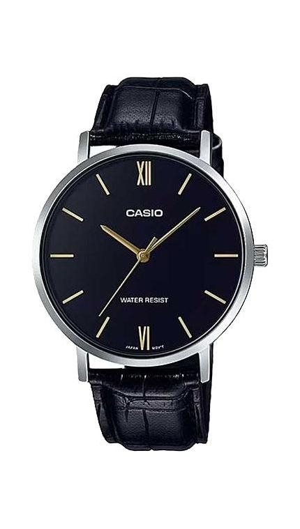 Мужские часы Casio Casio Collection MTP-VT01L-1B, механизм кварцевый, циферблат , браслет кожа — Изображение 1