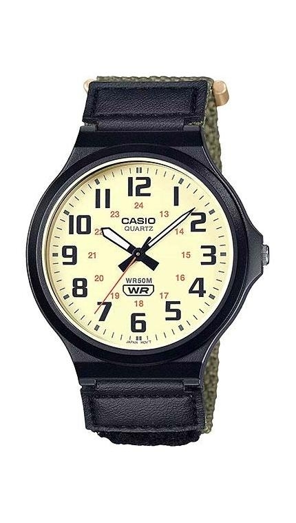 Мужские кварцевый часы Casio Casio Collection MW-240B-3B  тканевый ремешок — Изображение 1