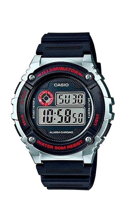 Мужские часы Casio Casio Collection W-216H-1C, механизм электронные, циферблат , браслет пластиковый ремешок — Изображение 1
