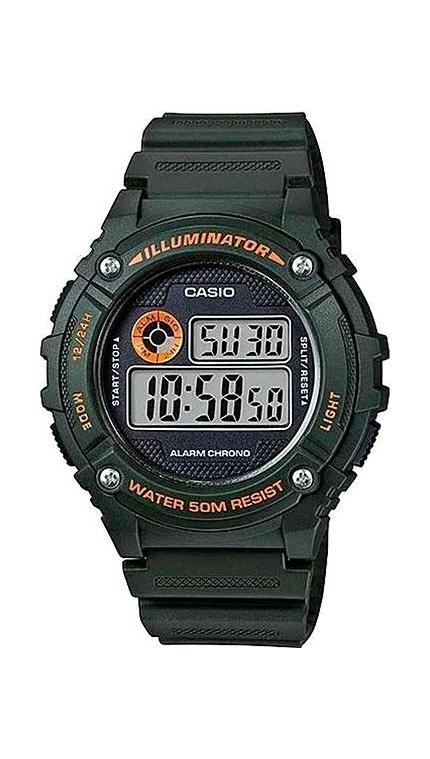 Мужские часы Casio Casio Collection W-216H-3B, механизм электронные, циферблат , браслет пластиковый ремешок — Изображение 1