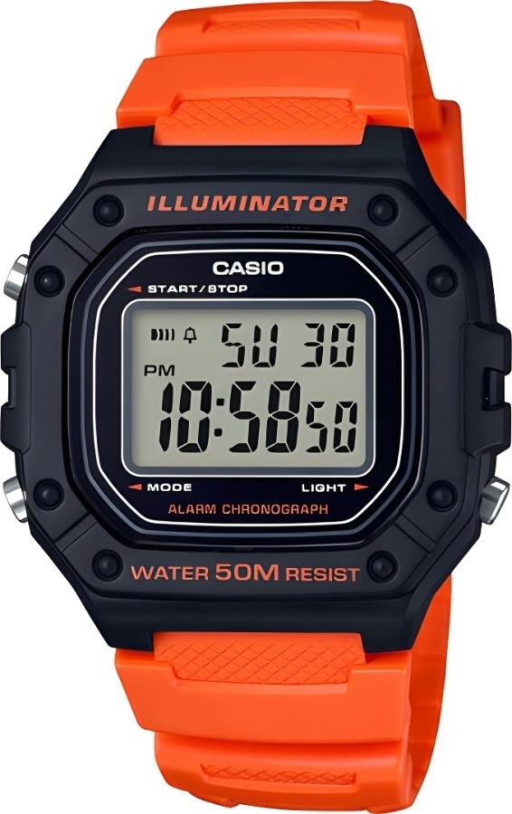 Мужские часы Casio Casio Collection W-218H-4B2, механизм кварцевый, циферблат серый, браслет пластиковый — Изображение 1