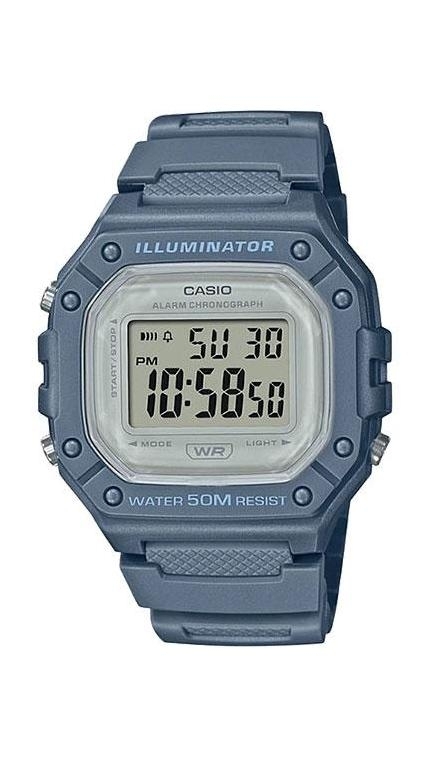 Мужские часы Casio Casio Collection W-218HC-2A, механизм электронные, циферблат , браслет пластиковый ремешок — Изображение 1