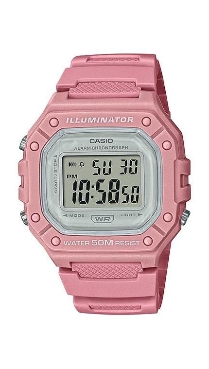 Унисекс часы Casio Casio Collection W-218HC-4A, механизм электронные, циферблат , браслет пластиковый ремешок — Изображение 1