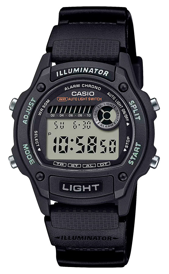 Мужские часы Casio Casio Collection W-220H-1A, механизм электронный, циферблат серый, браслет пластик — Изображение 1