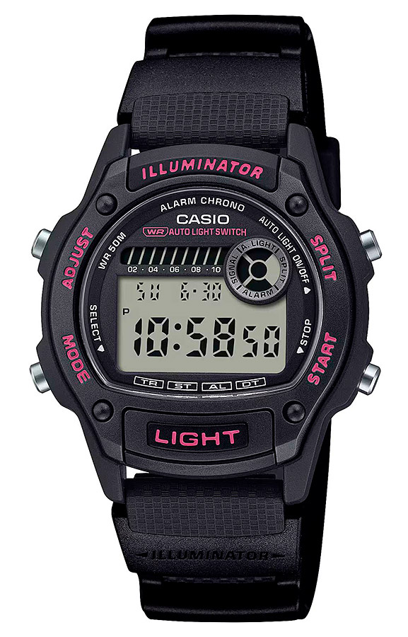 Мужские часы Casio Casio Collection W-220H-1A2, механизм электронный, циферблат серый, браслет пластик — Изображение 1