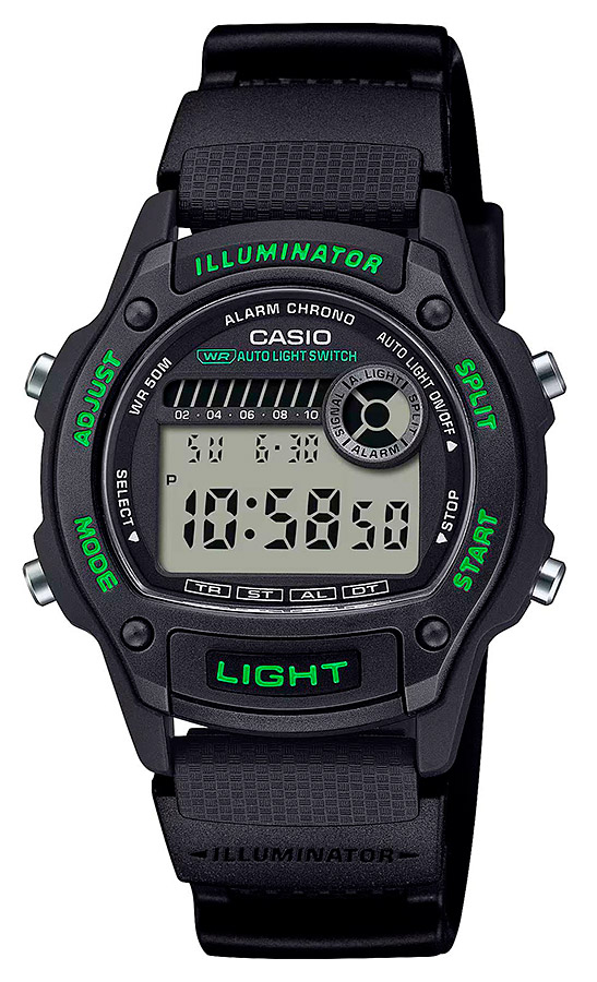 Мужские часы Casio Casio Collection W-220H-1A3, механизм электронный, циферблат серый, браслет пластик — Изображение 1