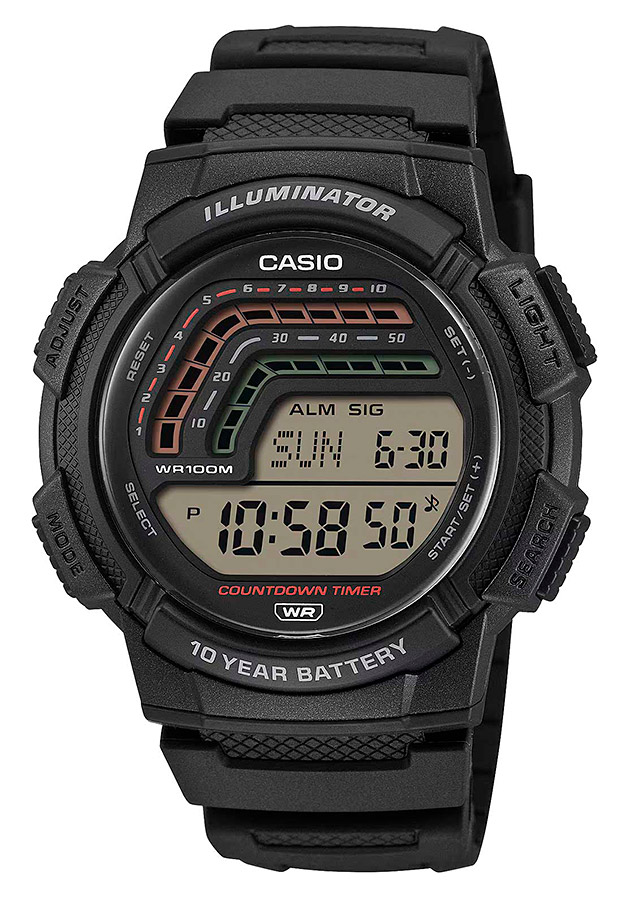 Мужские часы Casio Casio Collection WS-1800-1A, механизм электронный, циферблат серый, браслет пластик — Изображение 1