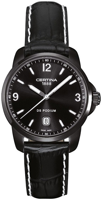 Мужские кварцевый часы Certina DS Podium C001.410.16.057.02 черный кожа — Изображение 1