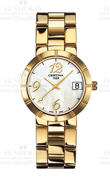 Женские часы Certina DS Stella C009.210.33.112.00, механизм кварцевый, циферблат белый, браслет нержавеющая сталь + pvd — Изображение 1