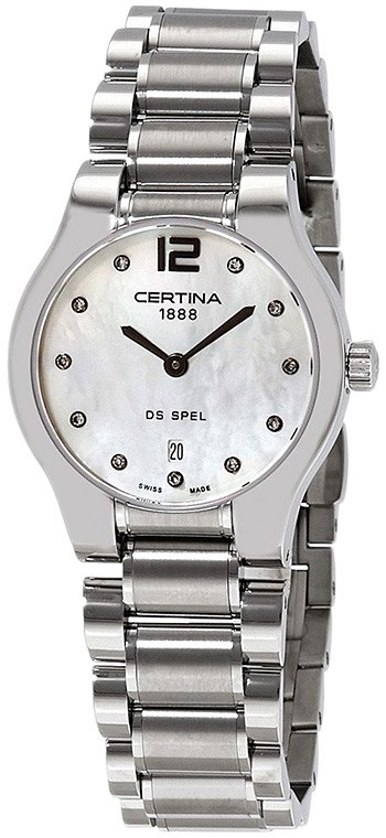 Женские часы Certina DS Spel C012.209.11.116.00, механизм кварцевый, циферблат белый, браслет нержавеющая сталь — Изображение 2