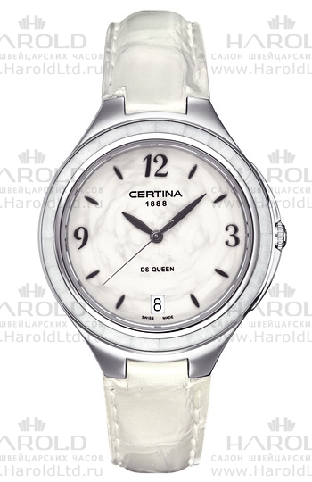 Женские кварцевый часы Certina DS Queen C018.210.16.017.00 белый кожа — Изображение 1