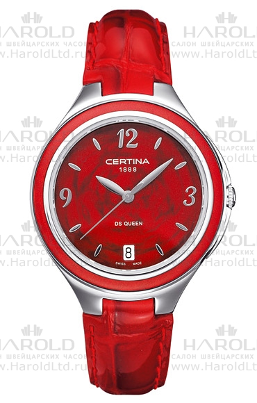 Женские кварцевый часы Certina DS Queen C018.210.16.427.00 красный кожа — Изображение 1