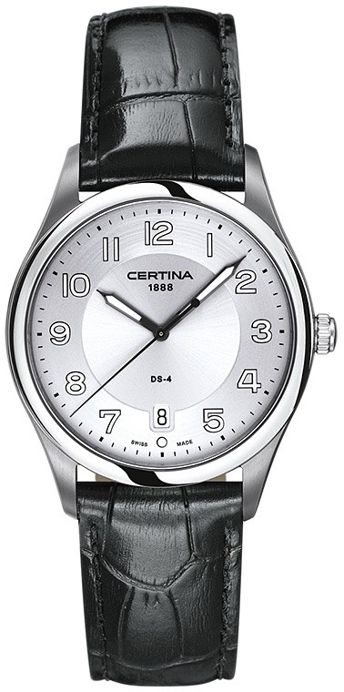 Унисекс часы Certina DS 4 C022.410.16.030.00, механизм кварцевый, циферблат серебристый, браслет кожа — Изображение 1