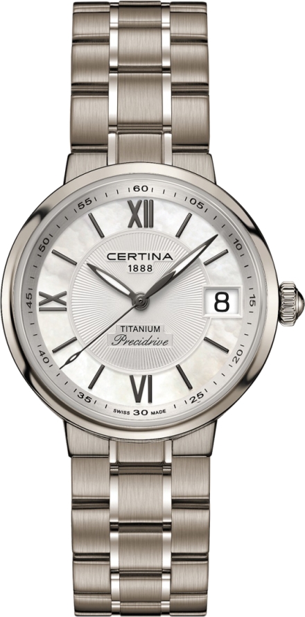 Женские кварцевый часы Certina DS Stella C031.210.44.113.00 перламутровый титан — Изображение 1