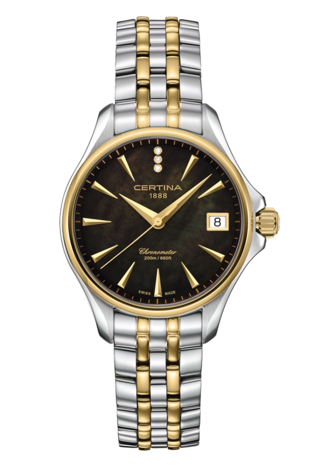 Женские кварцевый часы Certina DS Action C032.051.22.126.01 черный нержавеющая сталь + pvd — Изображение 1