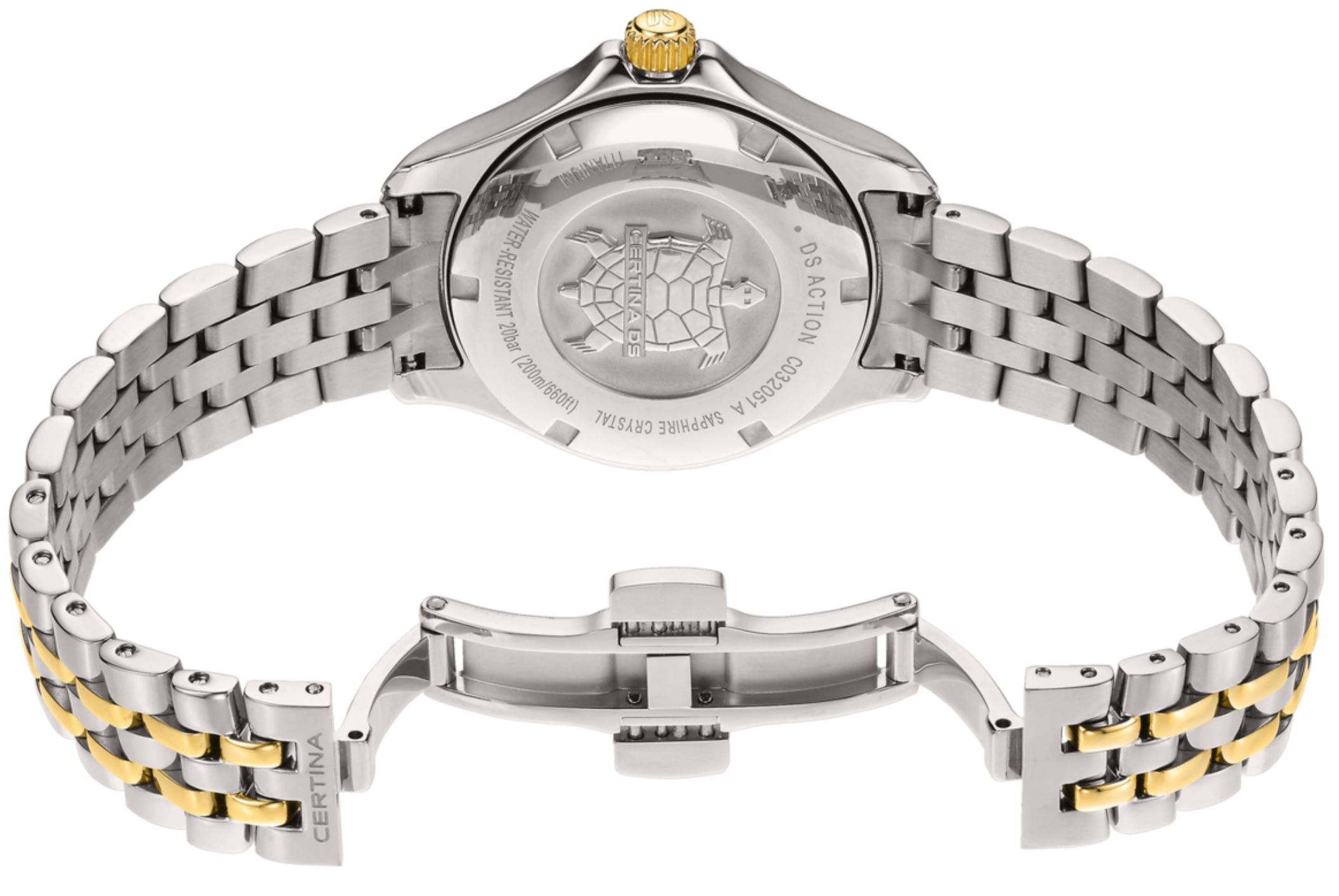 Женские кварцевый часы Certina DS Action C032.051.44.046.00 голубой титан + pvd — Изображение 3