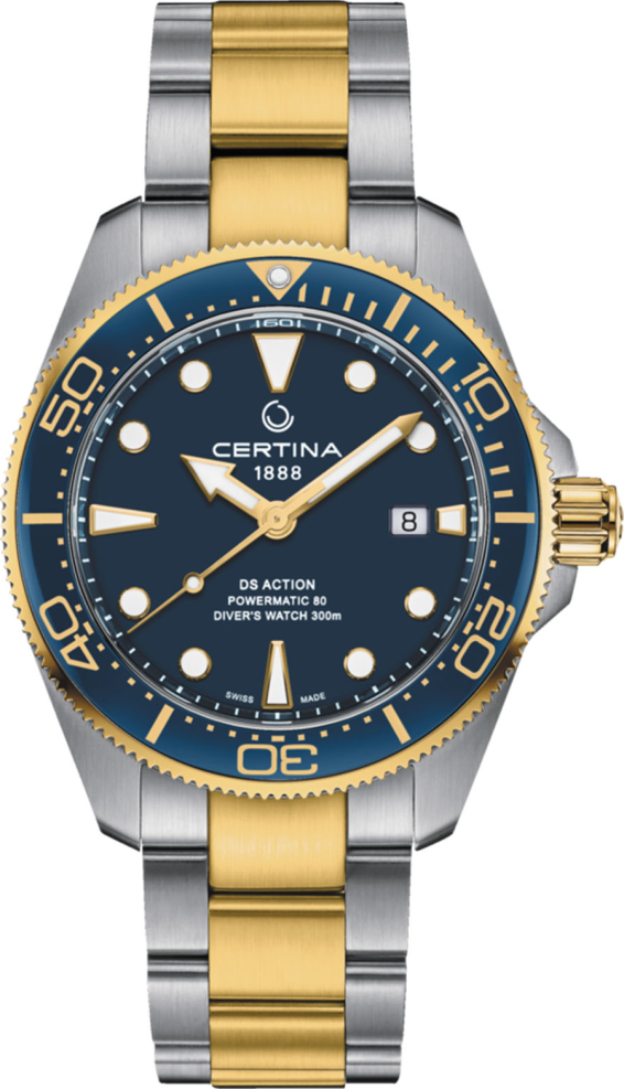 Мужские механический с автоподзаводом часы Certina Aqua C032.607.22.041.00 голубой нержавеющая сталь + pvd + керамика — Изображение 1