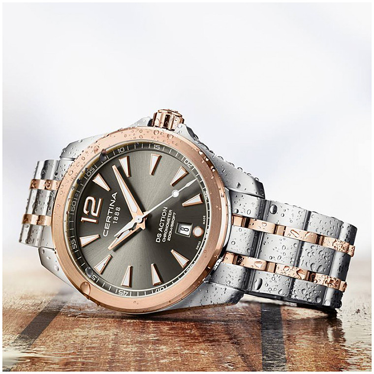 Мужские кварцевый хронометр часы Certina DS Action C032.851.22.087.00 черный нержавеющая сталь + pvd — Изображение 3