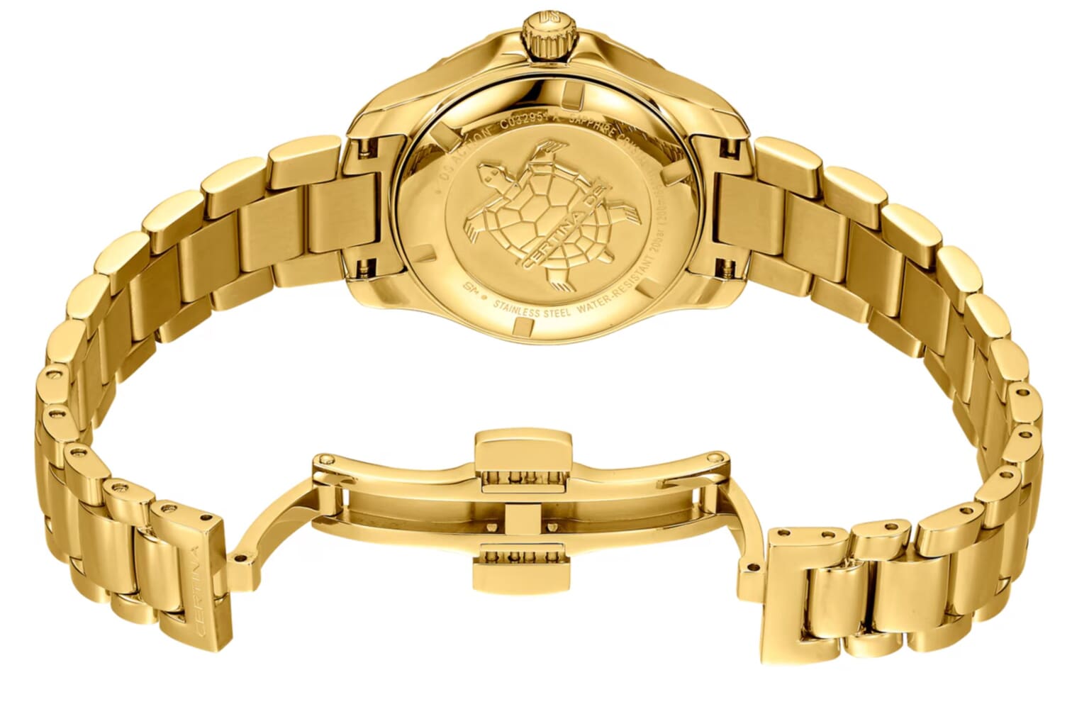 Женские кварцевый часы Certina DS Action C032.951.33.361.00 золотистый нержавеющая сталь + pvd — Изображение 3