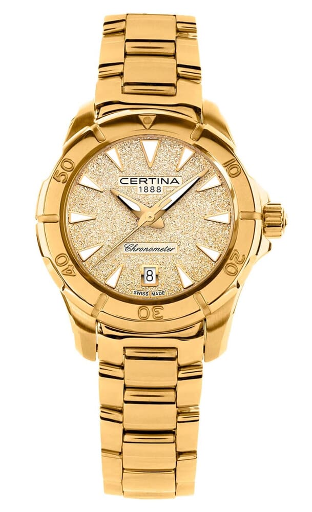 Женские кварцевый часы Certina DS Action C032.951.33.361.00 золотистый нержавеющая сталь + pvd — Изображение 1