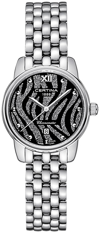 Женские часы Certina DS 8 C033.051.11.058.00, механизм кварцевый хронометр, циферблат серебристый, браслет нержавеющая сталь — Изображение 1