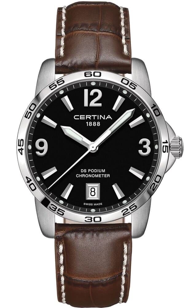 Мужские кварцевый часы Certina DS Podium C034.451.16.057.00 черный кожа — Изображение 1