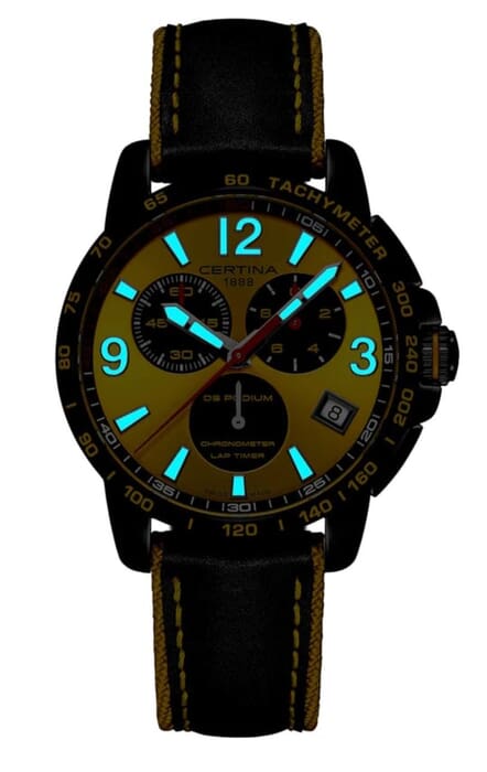 Мужские кварцевый часы Certina DS Podium C034.453.36.367.00 желтый кожа — Изображение 3
