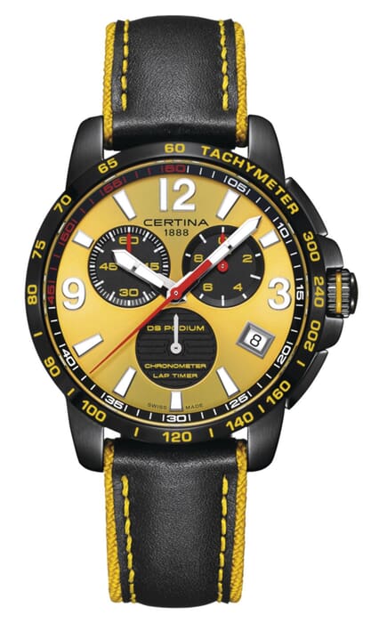 Мужские кварцевый часы Certina DS Podium C034.453.36.367.00 желтый кожа — Изображение 1