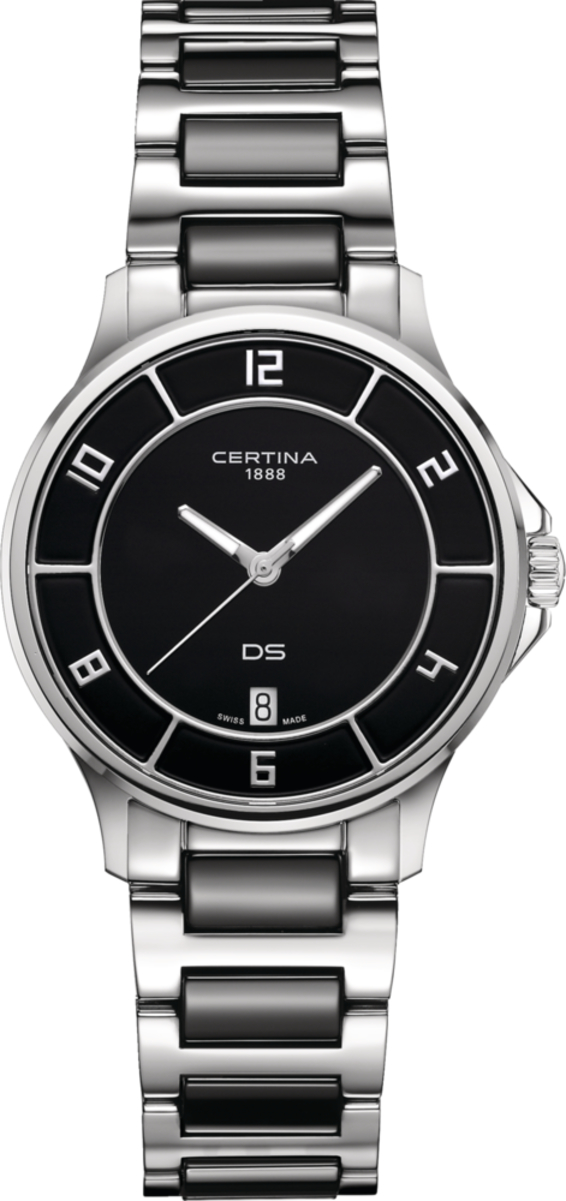 Женские кварцевый часы Certina DS-6 C039.251.11.057.00 черный нержавеющая сталь — Изображение 1