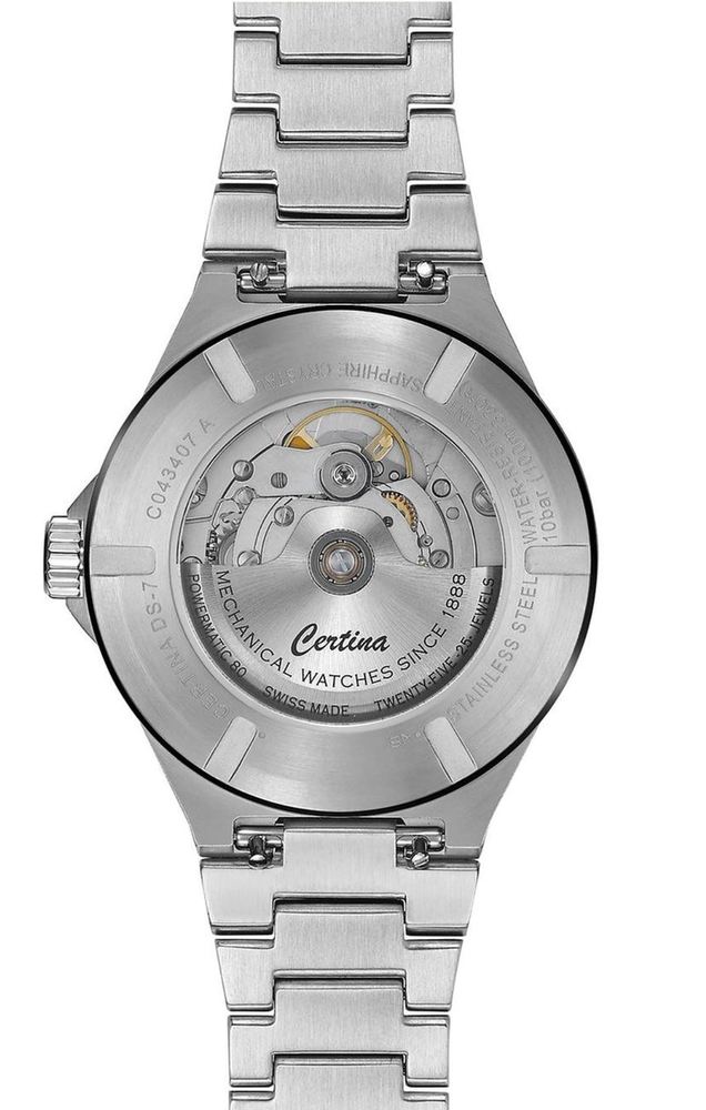 Унисекс механический с автоподзаводом часы Certina DS 7 C043.407.22.091.00 зеленый нержавеющая сталь + pvd — Изображение 2