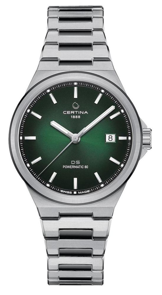 Унисекс механический с автоподзаводом часы Certina DS 7 C043.407.22.091.00 зеленый нержавеющая сталь + pvd — Изображение 1